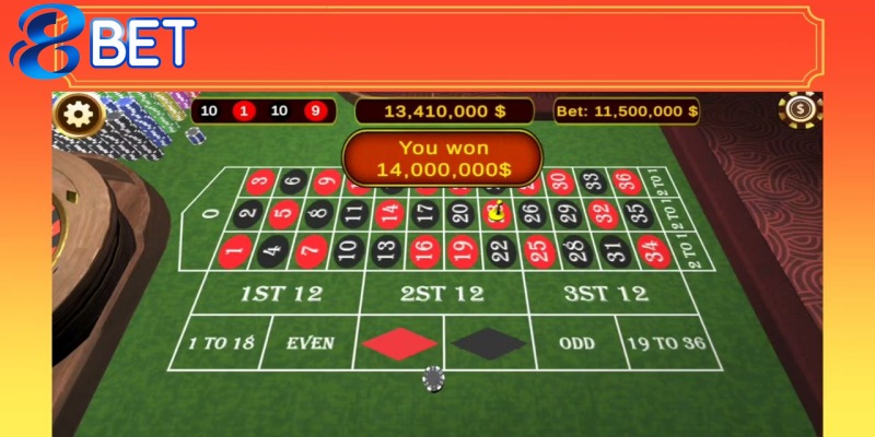 Tỷ lệ trả thưởng Roulette 88Bet